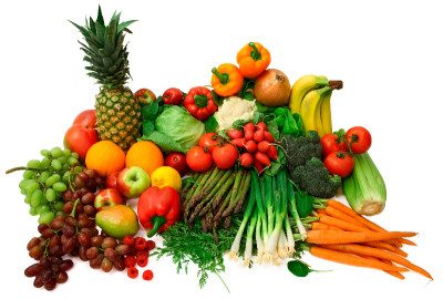 A wide variety of fresh vegetables and fruits